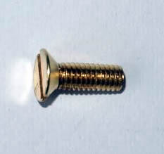 Slotted brass screw for wear plates